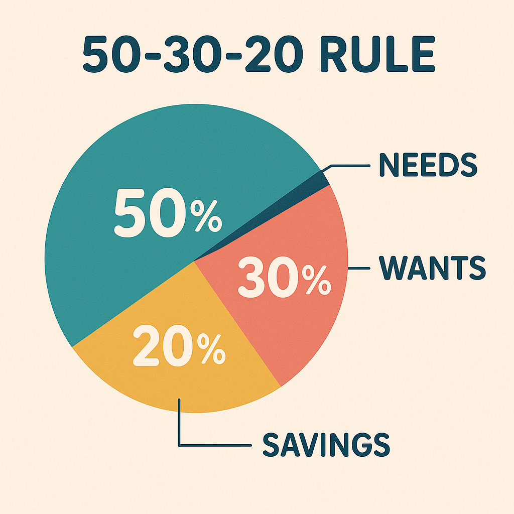 50-30-20 Budget Rule Pie Chart